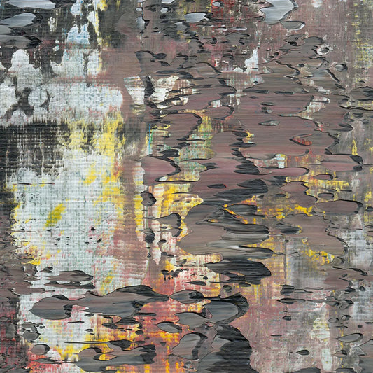 A Quiet River In the Forest -Red Unicorn Art - Original abstract impressionist painting with vibrant, bold colors and rich, thick textures. One-of-a-kind, hand-painted art crafted with love for over 15 years."