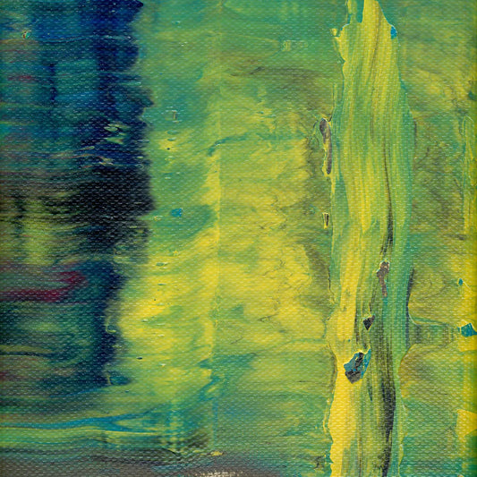 Between Extremes -Red Unicorn Art - Original abstract impressionist painting with vibrant, bold colors and rich, thick textures. One-of-a-kind, hand-painted art crafted with love for over 15 years."