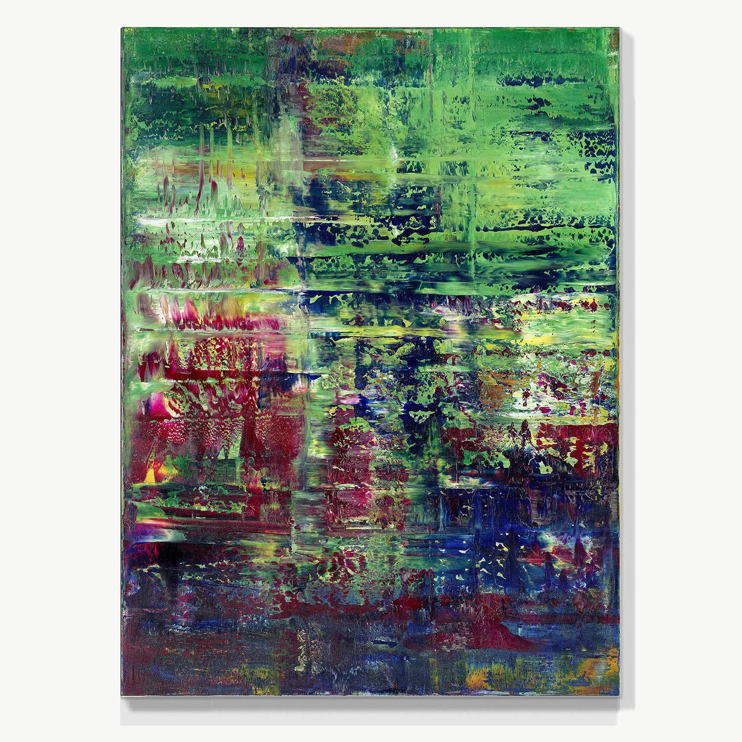 Dreamscape Vale -Red Unicorn Art - Original abstract impressionist painting with vibrant, bold colors and rich, thick textures. One-of-a-kind, hand-painted art crafted with love for over 15 years."