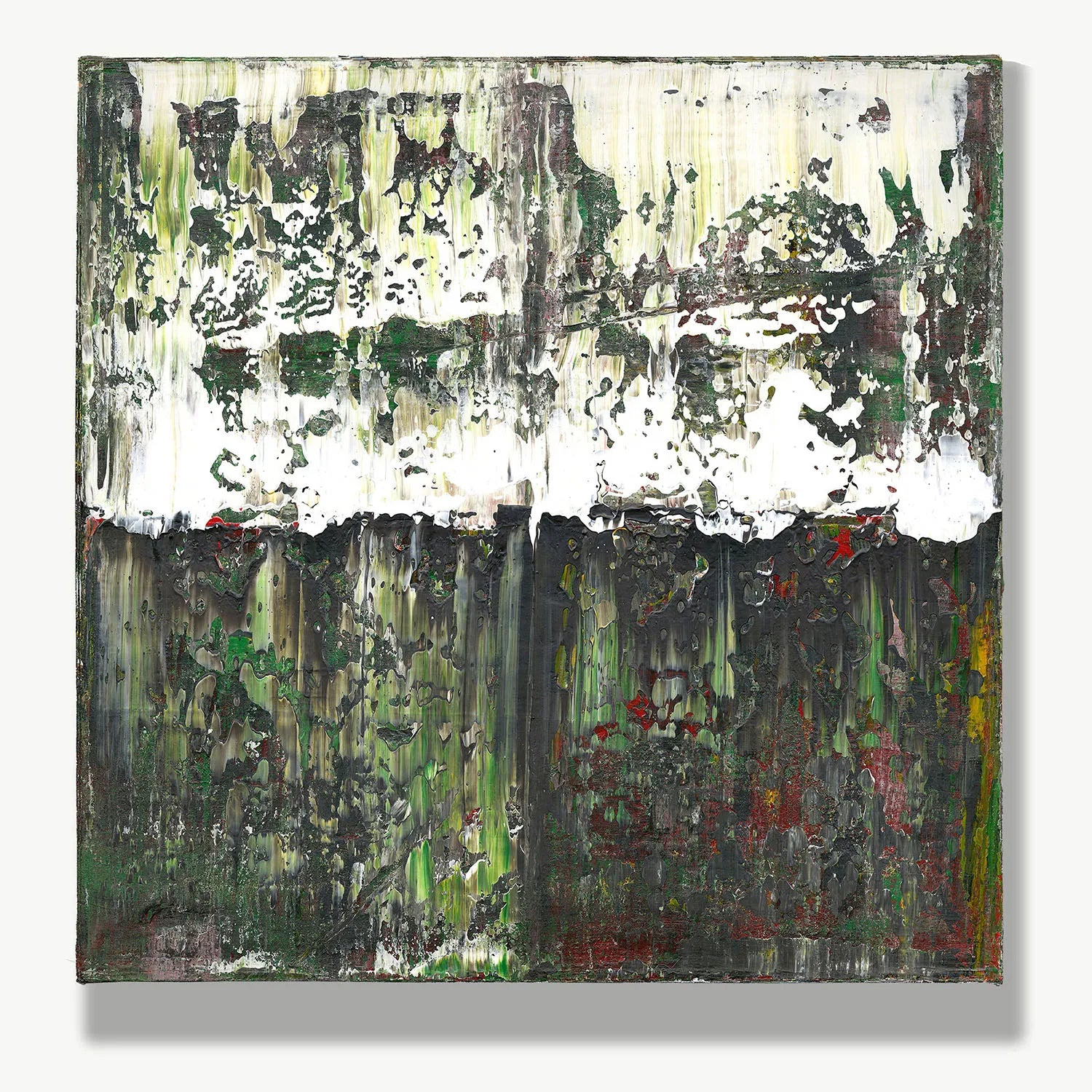 Edge of the Sky -Red Unicorn Art - Original abstract impressionist painting with vibrant, bold colors and rich, thick textures. One-of-a-kind, hand-painted art crafted with love for over 15 years."