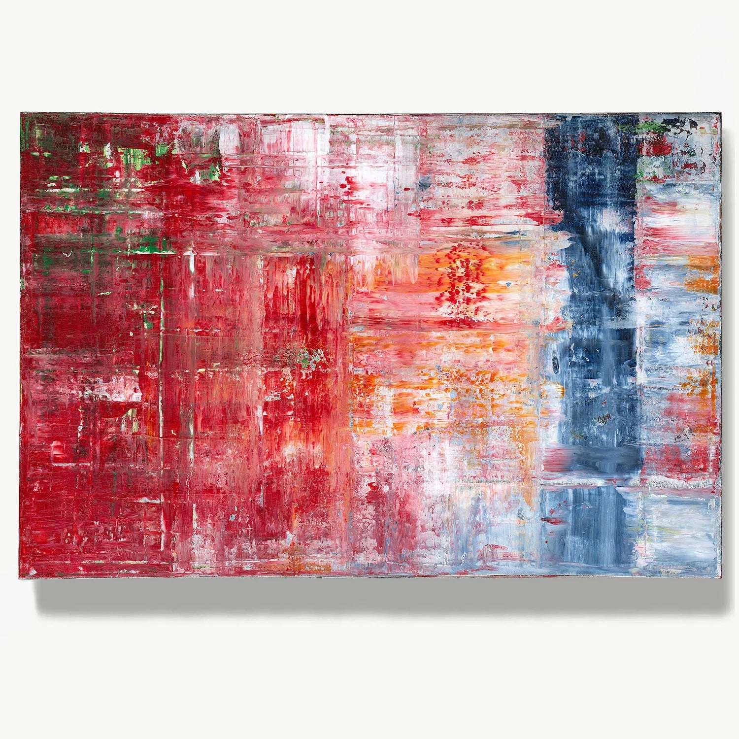 Fire and Flow -Red Unicorn Art - Original abstract impressionist painting with vibrant, bold colors and rich, thick textures. One-of-a-kind, hand-painted art crafted with love for over 15 years."