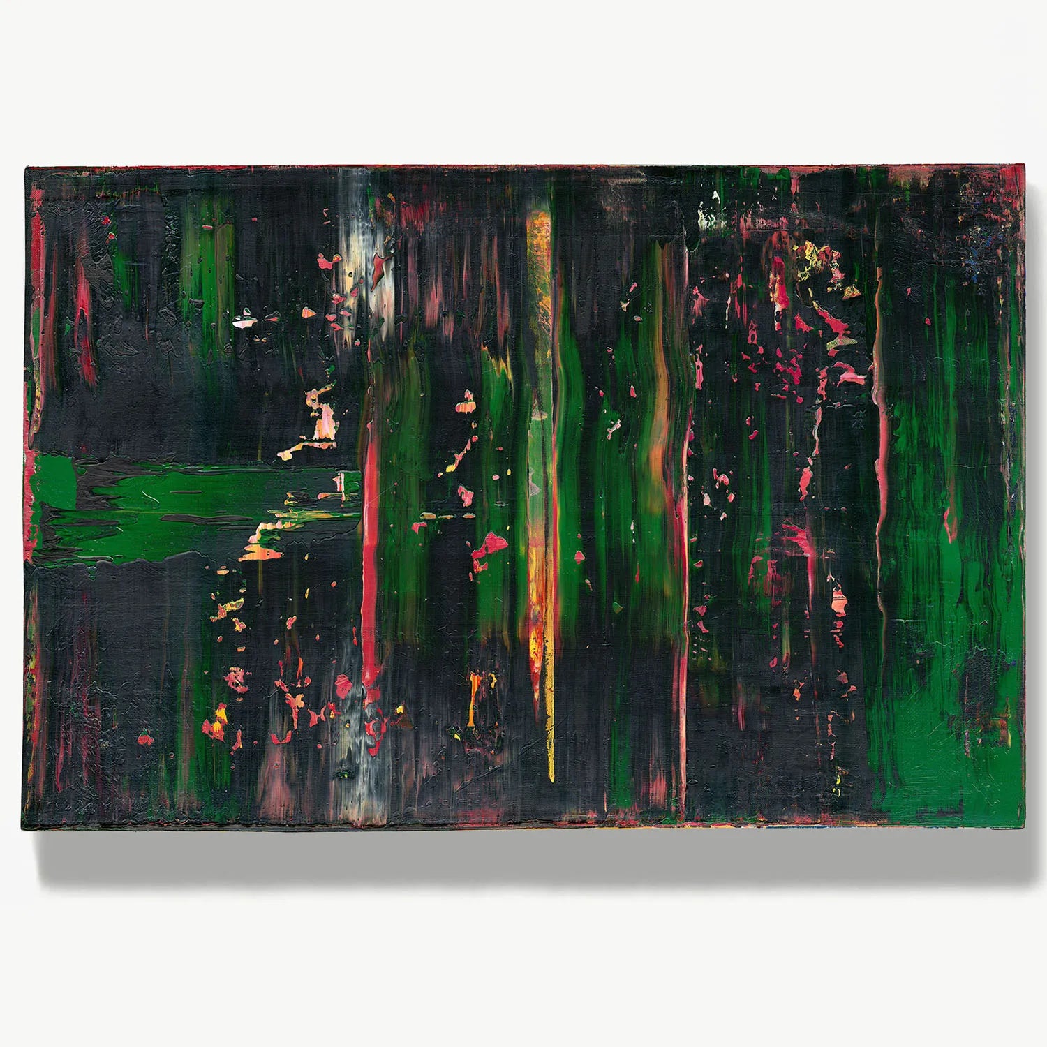 Flames of the Enchanted Forest -Red Unicorn Art - Original abstract impressionist painting with vibrant, bold colors and rich, thick textures. One-of-a-kind, hand-painted art crafted with love for over 15 years."