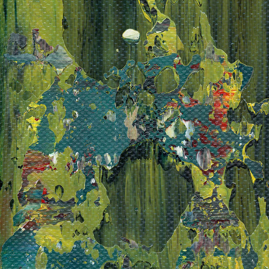 Moonlit Enchantment -Red Unicorn Art - Original abstract impressionist painting with vibrant, bold colors and rich, thick textures. One-of-a-kind, hand-painted art crafted with love for over 15 years."