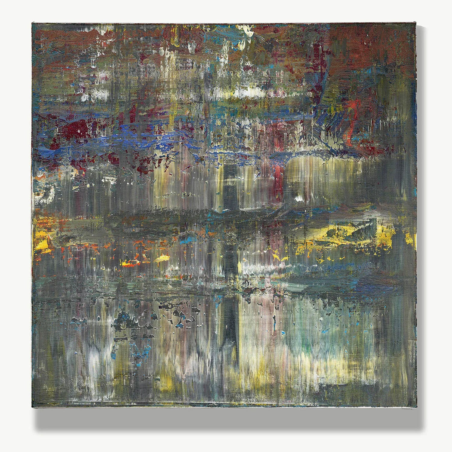 The Flowing Aurora -Red Unicorn Art - Original abstract impressionist painting with vibrant, bold colors and rich, thick textures. One-of-a-kind, hand-painted art crafted with love for over 15 years."