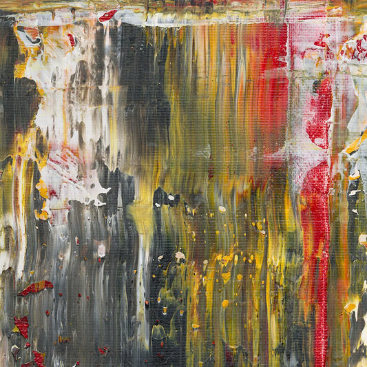 Whispers of Dawn -Red Unicorn Art - Original abstract impressionist painting with vibrant, bold colors and rich, thick textures. One-of-a-kind, hand-painted art crafted with love for over 15 years."