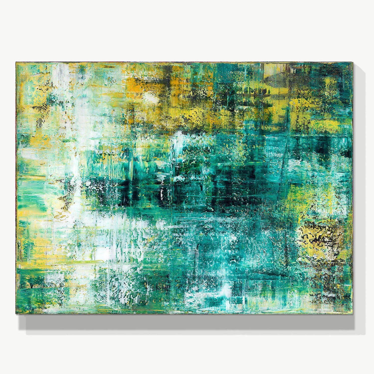 Whispers of Forest and Lake -Red Unicorn Art - Original abstract impressionist painting with vibrant, bold colors and rich, thick textures. One-of-a-kind, hand-painted art crafted with love for over 15 years."