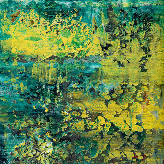 Whispers of Forest and Lake -Red Unicorn Art - Original abstract impressionist painting with vibrant, bold colors and rich, thick textures. One-of-a-kind, hand-painted art crafted with love for over 15 years."