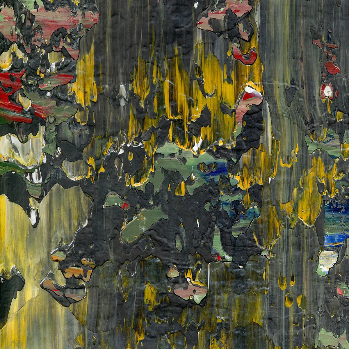 Before Sunrise -Red Unicorn Art - Original abstract impressionist painting with vibrant, bold colors and rich, thick textures. One-of-a-kind, hand-painted art crafted with love for over 15 years."