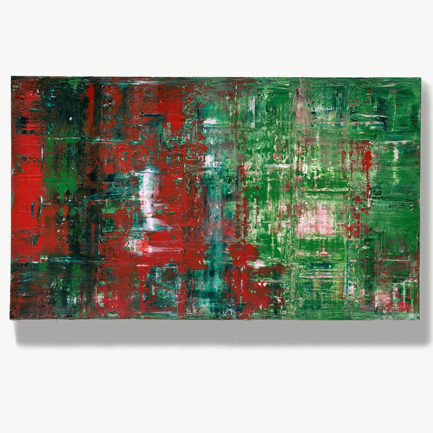 Garden Symphony -Red Unicorn Art - Original abstract impressionist painting with vibrant, bold colors and rich, thick textures. One-of-a-kind, hand-painted art crafted with love for over 15 years."