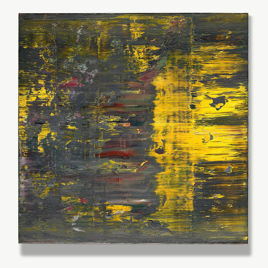 Light and Shadow I -Red Unicorn Art - Original abstract impressionist painting with vibrant, bold colors and rich, thick textures. One-of-a-kind, hand-painted art crafted with love for over 15 years."