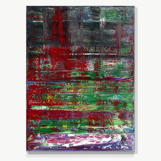 Mystic Reflections I -Red Unicorn Art - Original abstract impressionist painting with vibrant, bold colors and rich, thick textures. One-of-a-kind, hand-painted art crafted with love for over 15 years."