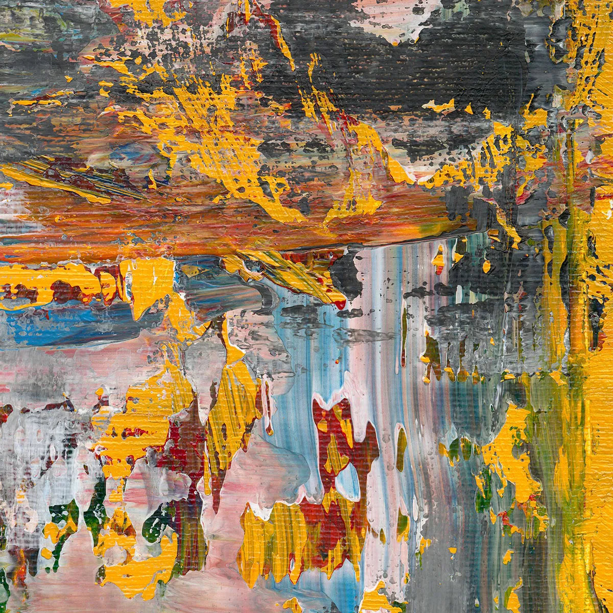 Tomorrow Is Another Day -Red Unicorn Art - Original abstract impressionist painting with vibrant, bold colors and rich, thick textures. One-of-a-kind, hand-painted art crafted with love for over 15 years."