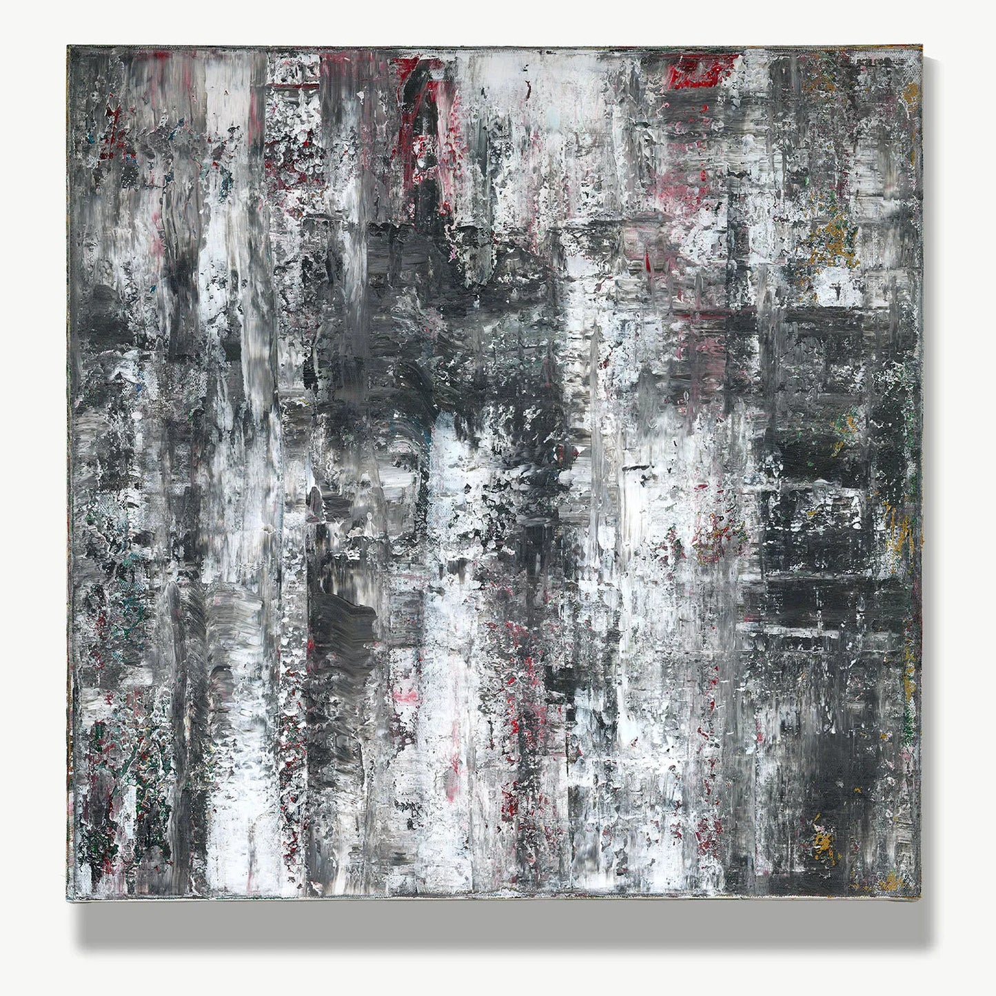 Silent Shadows on Wet Streets (set of 2) -Red Unicorn Art - Original abstract impressionist painting with vibrant, bold colors and rich, thick textures. One-of-a-kind, hand-painted art crafted with love for over 15 years."