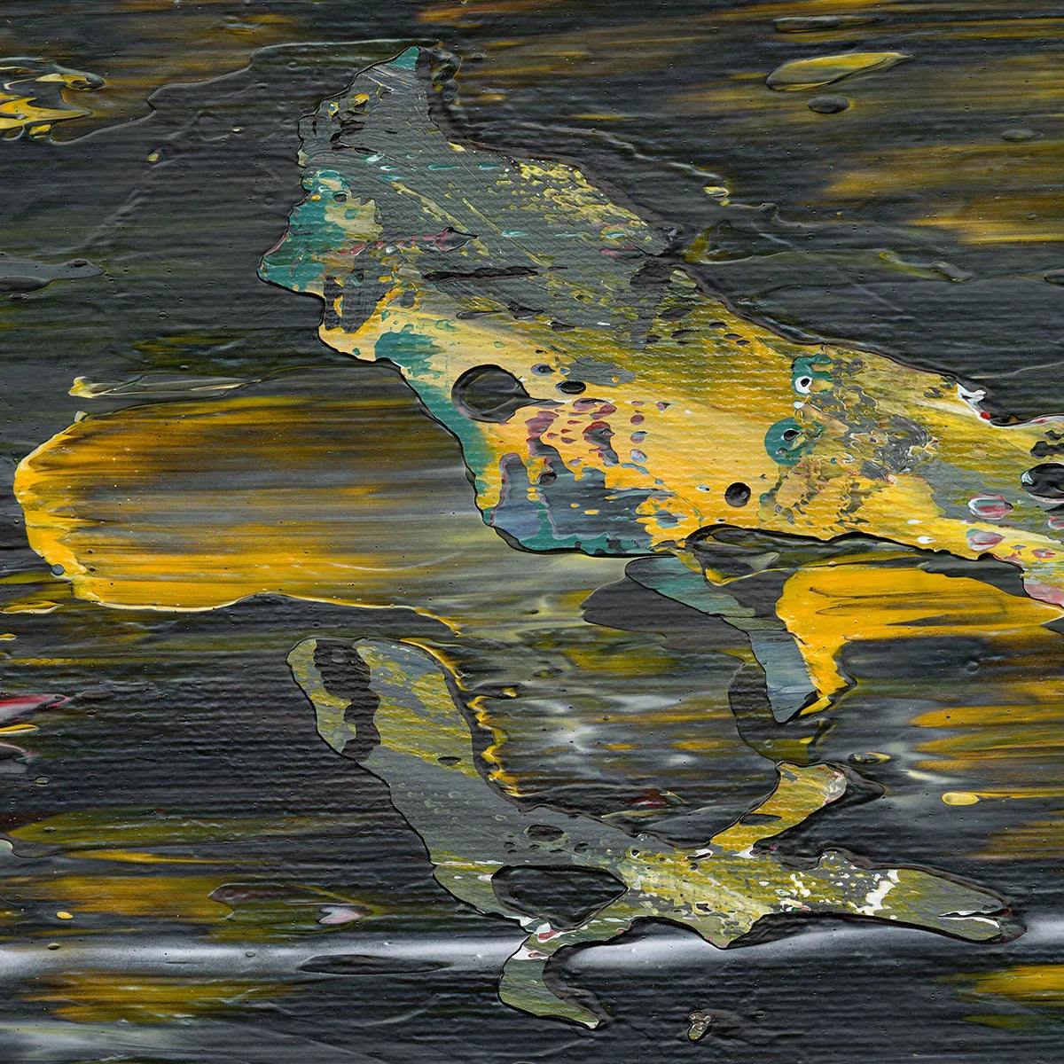 Light and Shadow (set of 2) -Red Unicorn Art - Original abstract impressionist painting with vibrant, bold colors and rich, thick textures. One-of-a-kind, hand-painted art crafted with love for over 15 years."